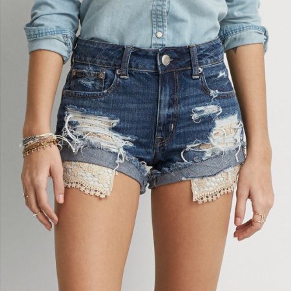 AEO High Rise Festival Lace trim short